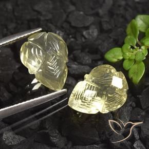 Gemme di Quarzo Giallo medio-chiaro naturale da 9.49 ct, Taglio a fiore, Trasparente