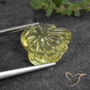 Quarzo Giallo medio naturale da 6.61 ct, Taglio a fiore, Trasparente