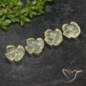 Gemme di Quarzo Giallo chiaro naturale da 3.60 ct, Taglio a fiore, Trasparente