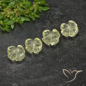 Gemme di Quarzo Giallo chiaro naturale da 4.98 ct, Taglio a fiore, Trasparente