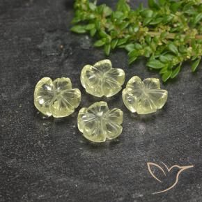 Gemme di Quarzo Giallo chiaro naturale da 7.80 ct, Taglio a fiore, Trasparente