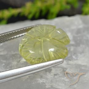Quarzo Limone giallo naturale da 7.37 ct, Taglio a fiore, Trasparente