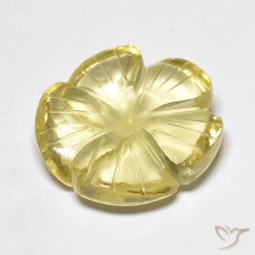 Quarzo Giallo medio naturale da 8.15 ct, Taglio a fiore, Trasparente