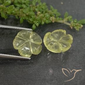 Gemme di Quarzo Giallo chiaro naturale da 6.36 ct, Taglio a fiore, Trasparente