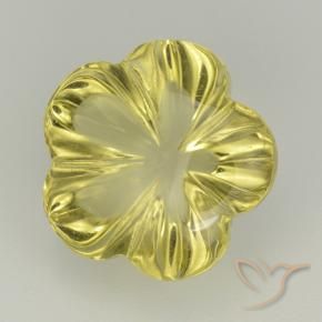 Quarzo Giallo medio naturale da 8.01 ct, Taglio a fiore, Trasparente