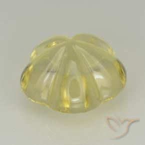 Quarzo Giallo medio naturale da 8.01 ct, Taglio a fiore, Trasparente