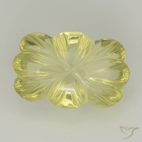 8.61ct Naturale Giallo medio Quarzo, Taglio a fiore, Trasparente