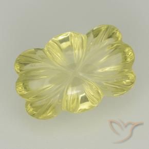 Quarzo Giallo medio naturale da 8.61 ct, Taglio a fiore, Trasparente