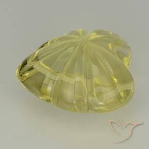 Quarzo Giallo pallido naturale da 6.85 ct, Taglio a fiore, Trasparente