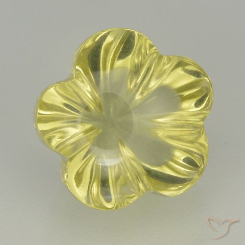 5.05ct Naturale Giallo medio Quarzo, Taglio a fiore, Trasparente