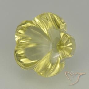 Quarzo Giallo medio naturale da 5.05 ct, Taglio a fiore, Trasparente