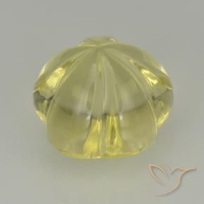 Quarzo Giallo medio naturale da 5.05 ct, Taglio a fiore, Trasparente