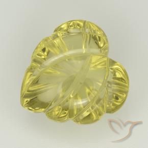 Quarzo Giallo medio naturale da 6.81 ct, Taglio a fiore, Trasparente