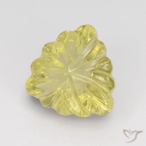 Quarzo Laguna Gialla naturale da 5.66 ct, Taglio trillion, Trasparente