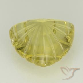 Quarzo Giallo medio naturale da 6.21 ct, Taglio trillion, Trasparente