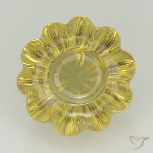 8.52ct Naturale Laguna Gialla Quarzo, Taglio a fiore, Trasparente