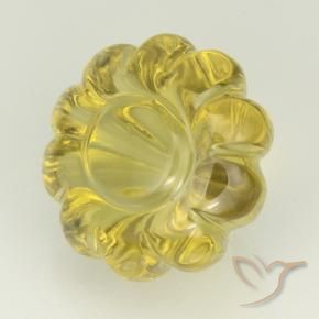 Quarzo Laguna Gialla naturale da 8.52 ct, Taglio a fiore, Trasparente
