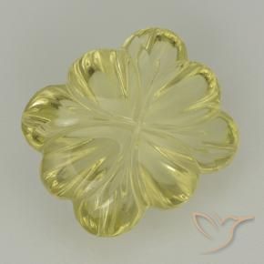 Quarzo Giallo medio naturale da 8.50 ct, Taglio a fiore, Trasparente