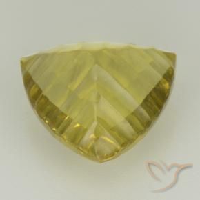Quarzo Giallo Ananas naturale da 6.11 ct, Taglio trillion, Trasparente