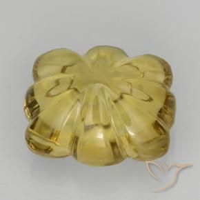 Quarzo Giallo chiaro naturale da 8.05 ct, Taglio a fiore, Trasparente