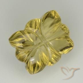 Quarzo Giallo intenso naturale da 7.00 ct, Taglio a fiore, Trasparente