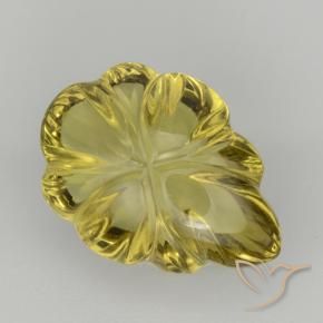 Quarzo Giallo brunastro naturale da 6.00 ct, Taglio a fiore, Trasparente