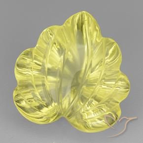 Quarzo Giallo calabrone chiaro naturale da 7.65 ct, Taglio a fiore, Trasparente