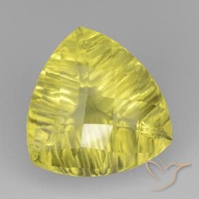 Quarzo Giallo vivido naturale da 6.35 ct, Taglio trillion, Trasparente