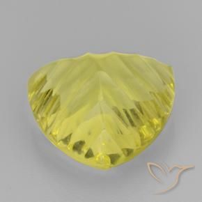 Quarzo Giallo vivido naturale da 6.35 ct, Taglio trillion, Trasparente