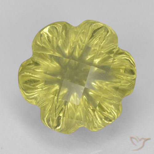 3.59ct Naturale Laguna Gialla Quarzo, Taglio a fiore, Trasparente