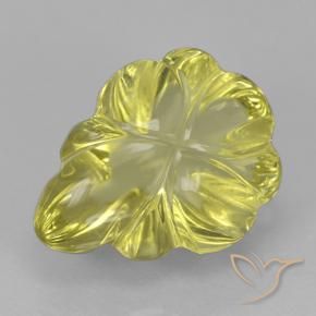 Quarzo Giallo Ananas Chiaro naturale da 4.28 ct, Taglio a fiore, Trasparente