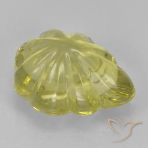Quarzo Giallo Ananas Chiaro naturale da 4.28 ct, Taglio a fiore, Trasparente