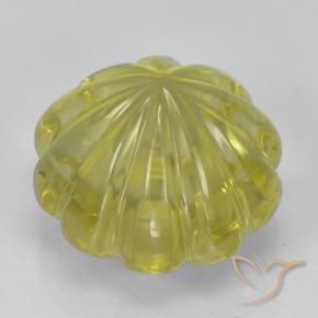 Quarzo Giallo Ananas naturale da 7.80 ct, Taglio a fiore, Trasparente