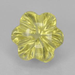 Quarzo naturale giallo da 2,06 ct, taglio fiore, trasparente
