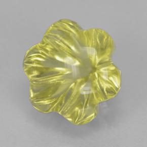 Quarzo naturale giallo da 2,06 ct, taglio fiore, trasparente