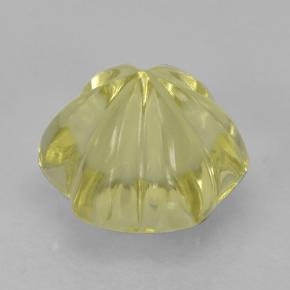 Quarzo naturale giallo da 2,06 ct, taglio fiore, trasparente