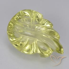 Quarzo Giallo chiaro naturale da 5.54 ct, Taglio a fiore, Trasparente