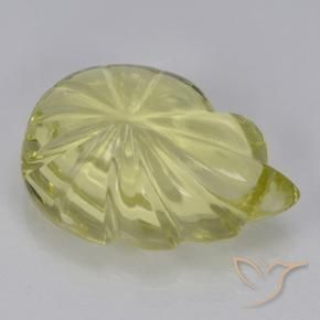Quarzo Giallo chiaro naturale da 5.54 ct, Taglio a fiore, Trasparente