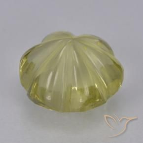 Quarzo Giallo Ananas Chiaro naturale da 2.85 ct, Taglio a fiore, Trasparente