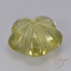 Quarzo Giallo chiaro naturale da 3.23 ct, Taglio a fiore, Trasparente