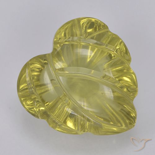 5.36ct Naturale Giallo medio Quarzo, Taglio a fiore, Trasparente