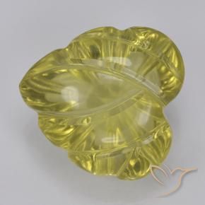 Quarzo Giallo medio naturale da 5.36 ct, Taglio a fiore, Trasparente