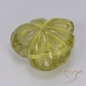 Quarzo Giallo medio naturale da 5.36 ct, Taglio a fiore, Trasparente