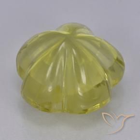 Quarzo Giallo medio naturale da 4.26 ct, Taglio a fiore, Trasparente