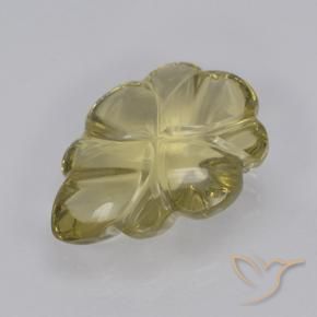 Quarzo Giallo neutro naturale da 4.76 ct, Taglio a fiore, Trasparente