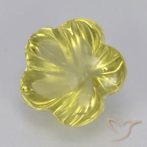 Quarzo Giallo Ananas naturale da 2.59 ct, Taglio a fiore, Trasparente