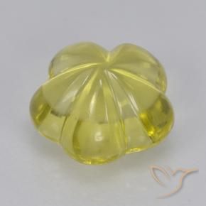 Quarzo Giallo Ananas naturale da 2.59 ct, Taglio a fiore, Trasparente