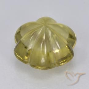 Quarzo Giallo medio-chiaro naturale da 2.50 ct, Taglio a fiore, Trasparente