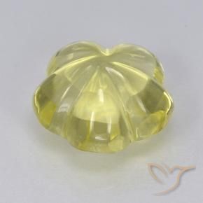 Quarzo Giallo medio naturale da 3.16 ct, Taglio a fiore, Trasparente