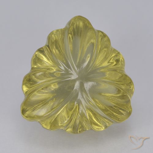 5.68ct Naturale Giallo dorato chiaro Quarzo, Taglio trillion, Trasparente